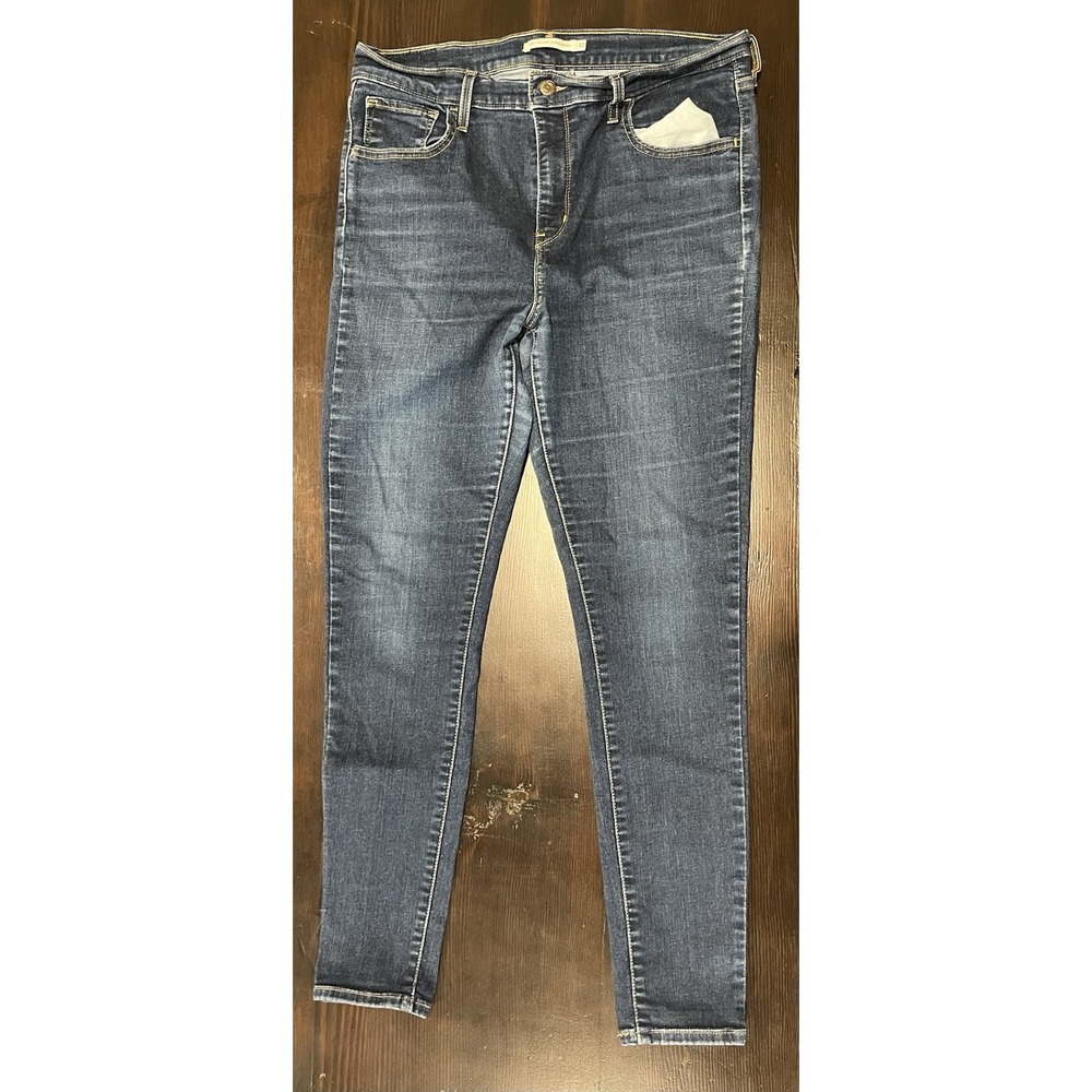 Levi's 720 High Rise Super Skinny Jeans Womens 34x30 Dark Wash Blue Denim